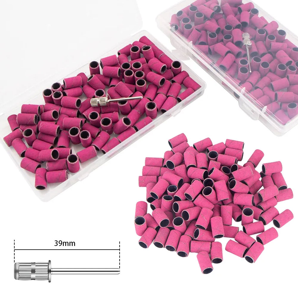 Nail Drill Machine - 100Pcs Rose Nail Sanding Bands Electric
