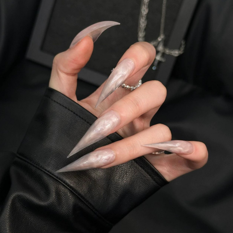 Super Long Stiletto Press On N - Nail Art Press On ulasan dan harga
