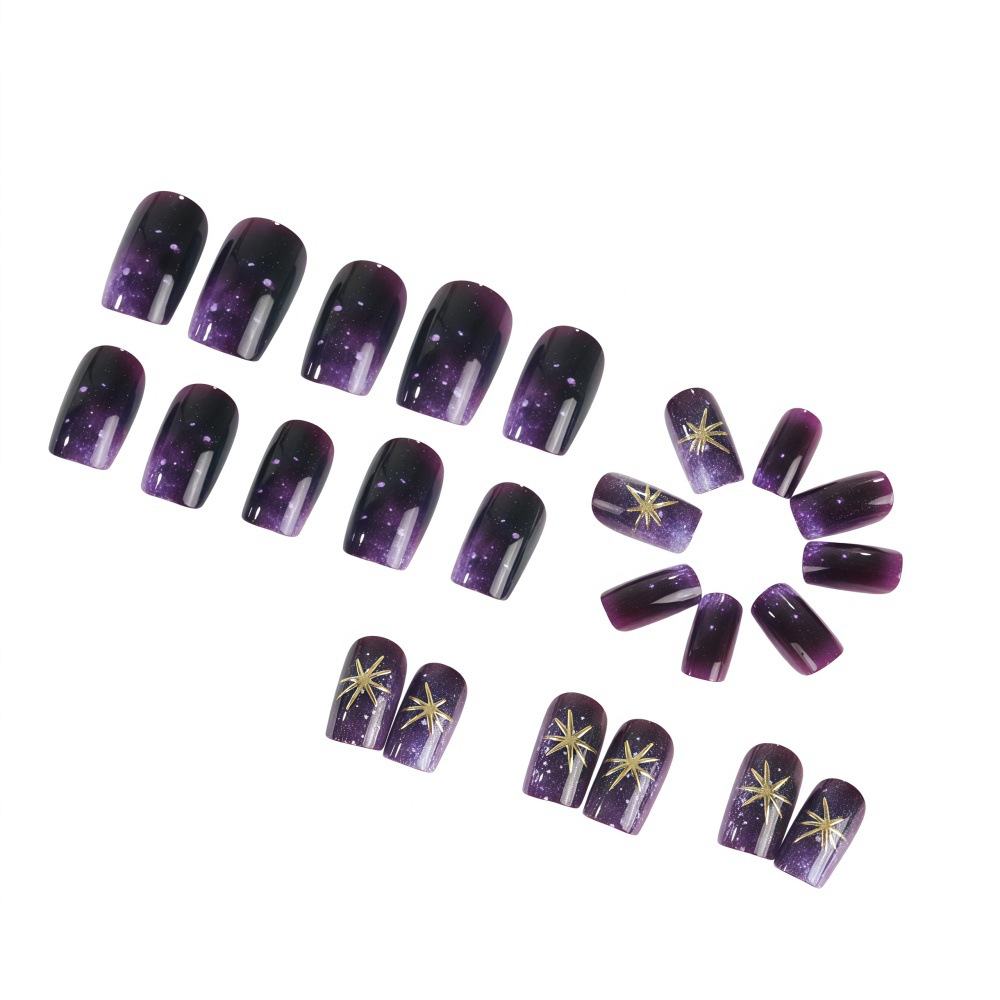 Short Medium fake nails gradie - Nail Art Press On ulasan dan harga