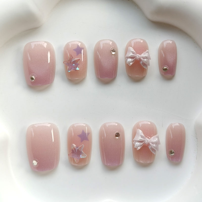 10Pcs Teenage Girl Fashion Cut - Nail Art Press On ulasan dan harga