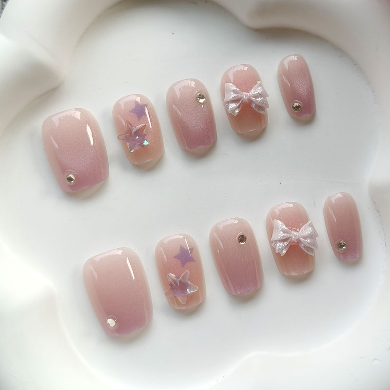 10Pcs Teenage Girl Fashion Cut - Nail Art Press On ulasan dan harga