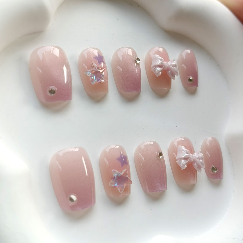 10Pcs Teenage Girl Fashion Cut - Nail Art Press On ulasan dan harga