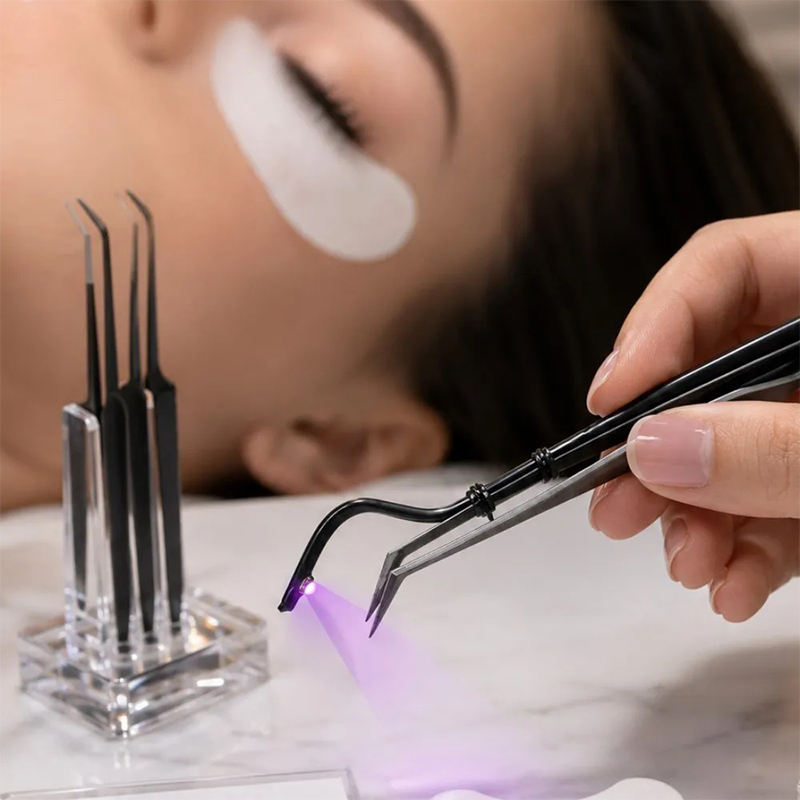 Mini UV Lash Lamp Tweezers 2‑S - Nail Art Ombre ulasan dan harga
