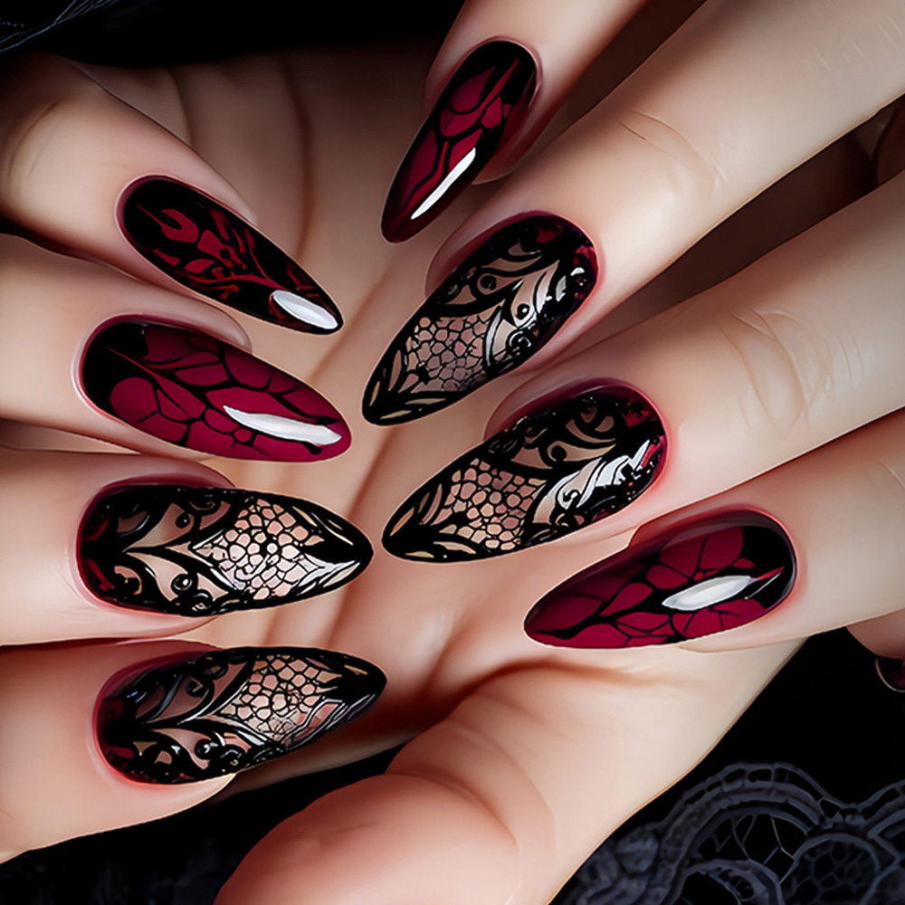 Medium fake nails for women da - Nail Art Press On ulasan dan harga