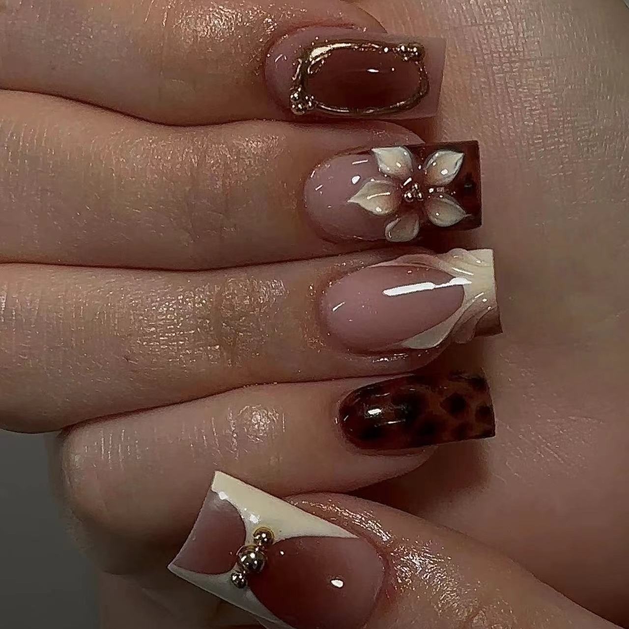 Short square fake nails for wo - Nail Art Press On ulasan dan harga