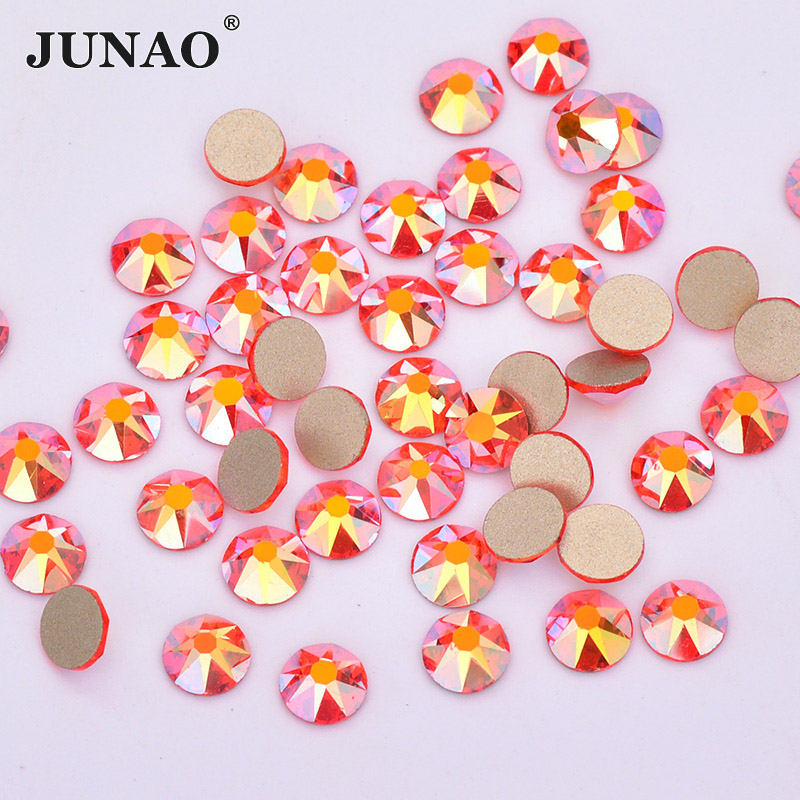 JUNAO SS20 Orange Red AB Facet - Nail Art Orange ulasan dan harga